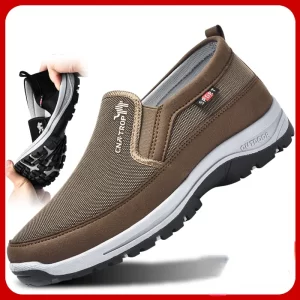 Sapatos masculino, mocassins de malha macia vulcanizada, tênis respiráveis, deslizamento antiderrapante,  de água confortáveis, cor sólida.