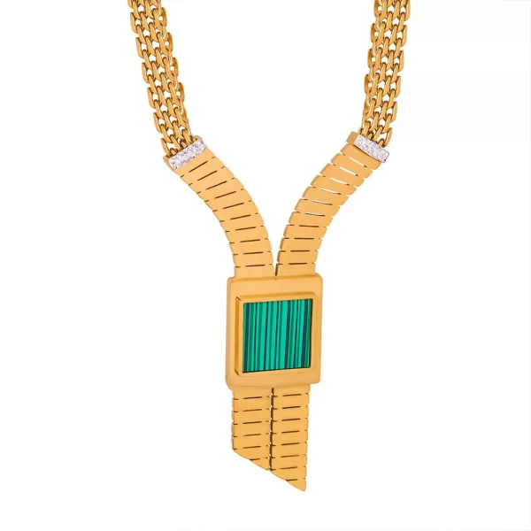 Colar de Corrente de Aço Inoxidável feminino, Concha Quadrada Branca, Pingente de Cristal, Colar Estético, Joias Luxuosas Femininas, 316L