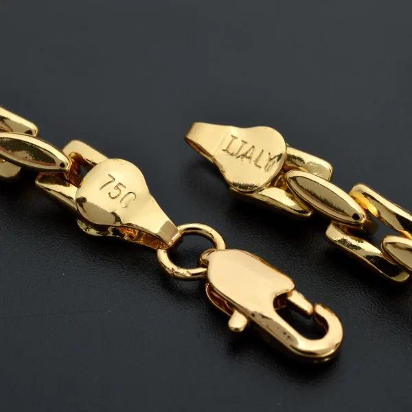 Colar de corrente, feminino,  cubano, Hip Hop Punk, meio-fio, cubano, gargantilha dourada 18k, na moda, uso diário, presente, italiano. - Image 4