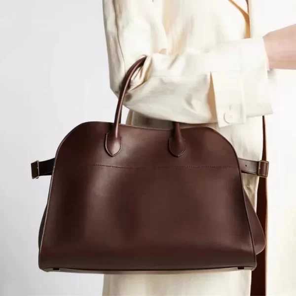 Bolsa de couro genuíno feminina, sacola do viajante, grande capacidade, designer de moda de luxo, sênior - Image 2