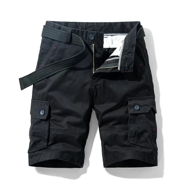 Bermuda/Calções masculino de algodão multi bolsos, sólido, secagem rápida, ao ar livre, respirável, militar, verão, moda masculina, quente. - Image 13