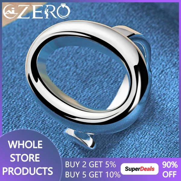 Anel unissex, 925 Sterling Silver Classic Circle O Ring Ajustável,  de Natal, de Casamento, Moda Partido Charme Jóias.