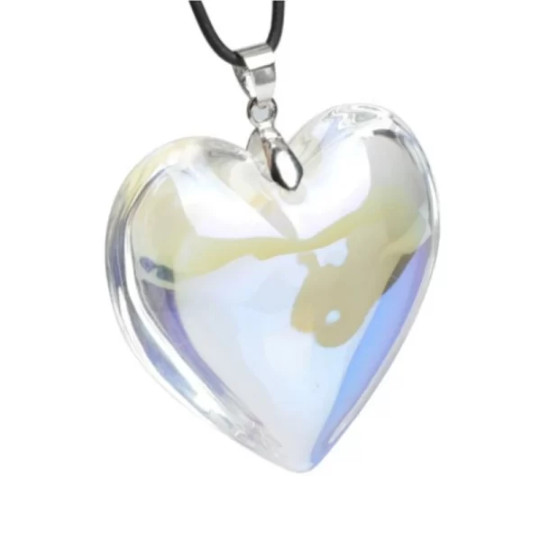 Colar de vidro, moda Jóias Coração, Charm Coração Pingente Colares Clavícula Cadeia para Namorada Casal Aniversário Presente - Image 18