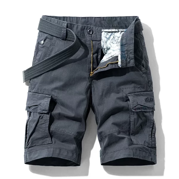 Bermuda/Calções masculino de algodão multi bolsos, sólido, secagem rápida, ao ar livre, respirável, militar, verão, moda masculina, quente. - Image 18