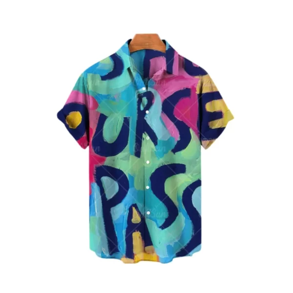 Camisas masculina de manga curta estilo havaiano, blusa solta e respirável, tendência de praia fresca, impressa em 3D, elegante, casual. - Image 22