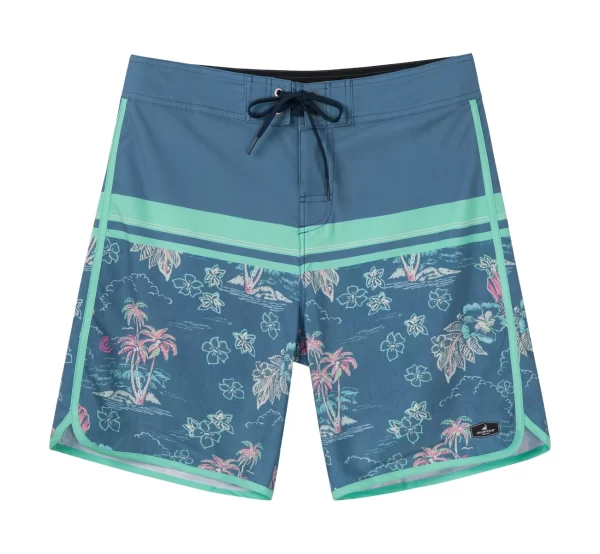 Shorts masculino, Surfcuz calções de prancha, secagem rápida, roupa de banho impresso praia esportes troncos verão surf 4 way estiramento boardshorts - Image 7