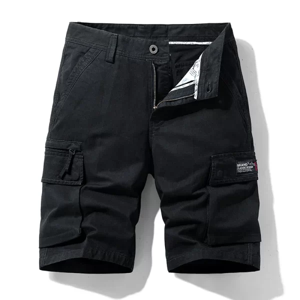 Bermuda/Calções masculino de algodão multi bolsos, sólido, secagem rápida, ao ar livre, respirável, militar, verão, moda masculina, quente. - Image 23