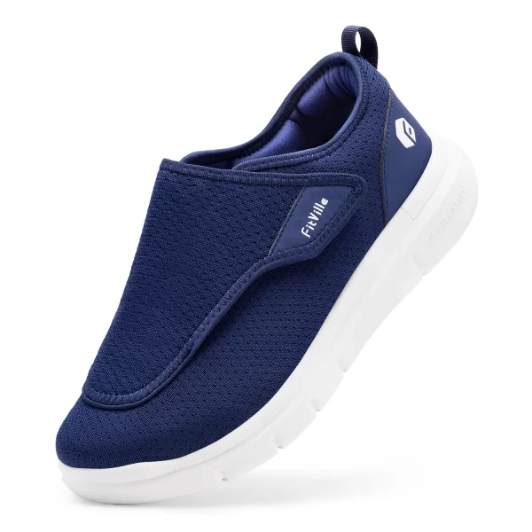 Sapato diabéticos extra largo, masculino, Fitboutique-Sapatos, para ortopedia, pés largos, inchados, sapatos de caminhada ajustáveis, alívio das dores dos pés idosos - Image 8