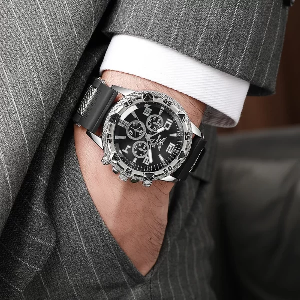 Relógio de pulso quartzo masculino, marca de luxo, alta qualidade, relógio esportivo, nova chegada. - Image 4
