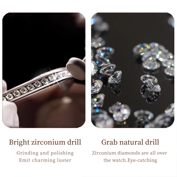 Relógio de pulso, quartzo impermeável, feminino, OLEVS, em aço inoxidável, relógio elegante, diamante original, relógios de luxo, moda - Image 5