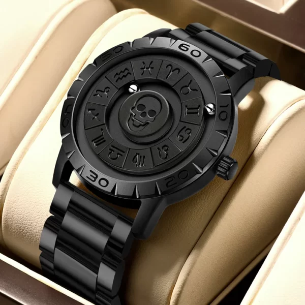 Relógio de pulso masculino, quartzo, magnético, FOXBOX, Impermeável, Criativo, Ponteiro de Rolagem, Trend Concept, Personalidade. - Image 11