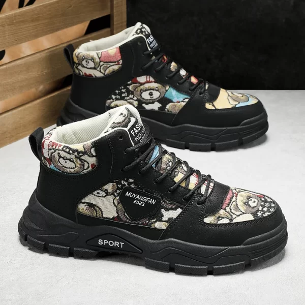 Tênis de couro masculino, CYYTL, Casual, De Caminhada, Designer De Moda De Plataforma,  Esportivos De Luxo, Botas De Tornozelo De Tênis De Trabalho Ao Ar Livre, Mocassins - Image 9