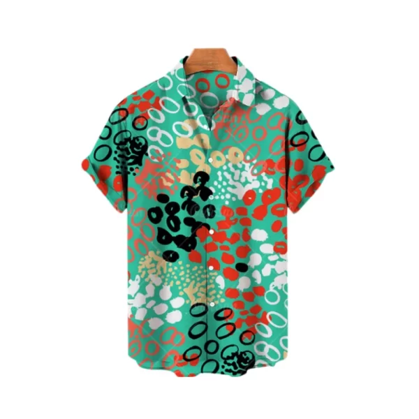 Camisas masculina de manga curta estilo havaiano, blusa solta e respirável, tendência de praia fresca, impressa em 3D, elegante, casual. - Image 17
