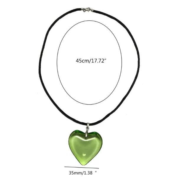 Colar de vidro, moda Jóias Coração, Charm Coração Pingente Colares Clavícula Cadeia para Namorada Casal Aniversário Presente - Image 36