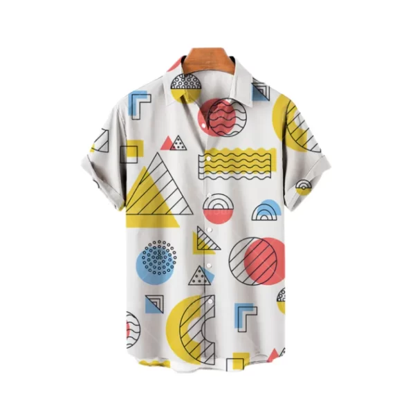 Camisas masculina de manga curta estilo havaiano, blusa solta e respirável, tendência de praia fresca, impressa em 3D, elegante, casual. - Image 3
