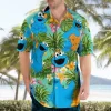 Camisas masculina casual floral havaiana cartoon,  de manga curta 3D de grandes dimensões para praia, moda, verão - Image 10