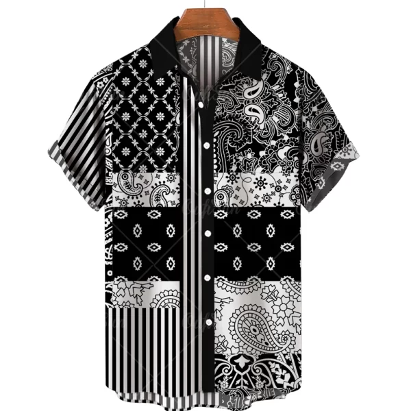 Camisas masculina,  de alta qualidade luxo hawaii dazn férias praia floral, superior melhor estilo étnico roupas. - Image 2