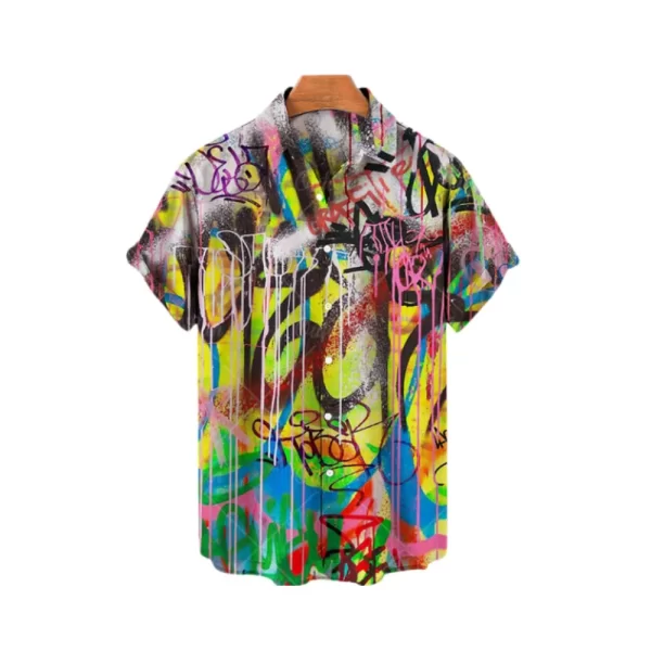 Camisas masculina de manga curta estilo havaiano, blusa solta e respirável, tendência de praia fresca, impressa em 3D, elegante, casual. - Image 13