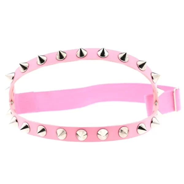 Pulseira de couro masculina espinho de rebite, de couro punk gótico rock unissex com três fileiras - Image 22