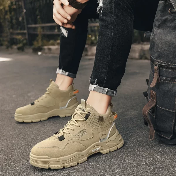 Tênis de couro masculino, CYYTL, Casual, De Caminhada, Designer De Moda De Plataforma,  Esportivos De Luxo, Botas De Tornozelo De Tênis De Trabalho Ao Ar Livre, Mocassins - Image 6