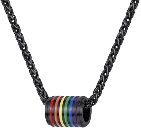 Colar LGBTQIA+, Chainspro orgulho gay, bissexual coisas lgbtq arco-íris jóias amor ganha igualdade colar inspirador jóias cp757 - Image 9