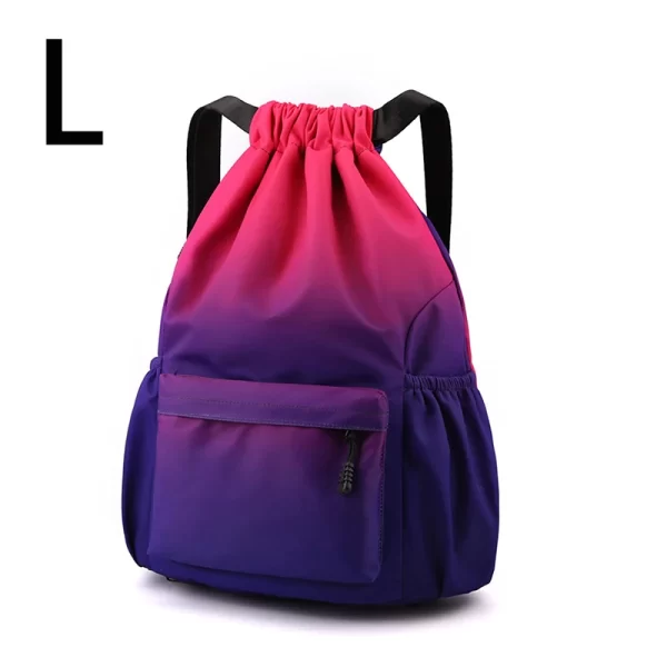 Mochila de Nylon impermeável com Bundle Bolso, Mochila Desportiva Portátil, Acampamento Ao Ar Livre, Lazer, Natação, Saco de Fitness - Image 12