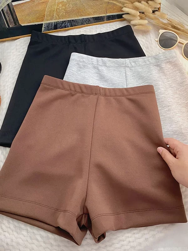 Shorts/Calção preta de cintura alta feminina, perna larga, casual, versátil, moda coreana, Y2K, Spice Girls, outono, inverno, novo. - Image 6