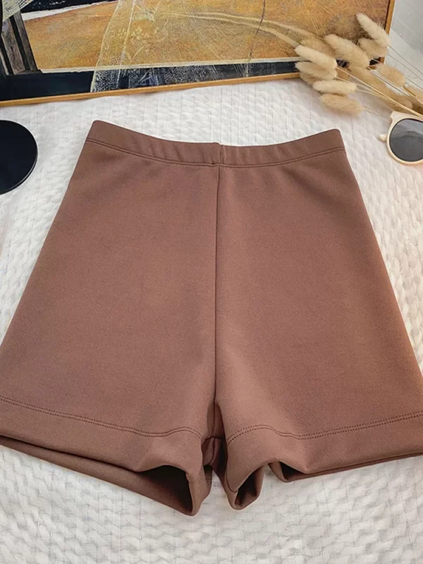 Shorts/Calção preta de cintura alta feminina, perna larga, casual, versátil, moda coreana, Y2K, Spice Girls, outono, inverno, novo. - Image 5