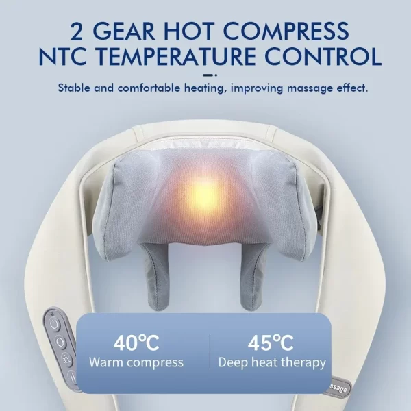 Aparelho de Massagem Elétrica Acupressão Xaile, Pescoço, Ombro, Costas, Wireles Calor Automático, Músculo, Trapézio, Travesseiro Cervical, Perna, Corpo - Image 2