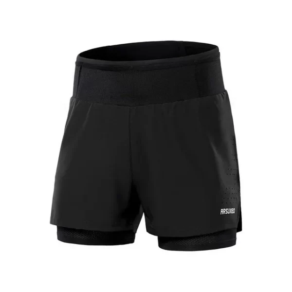 Shorts masculino, ARSUXEO-de corrida respirável de secagem rápida, esportes ao ar livre, calças curtas, treinamento de ginástica, fitness, exercício, 2 em 1 - Image 7