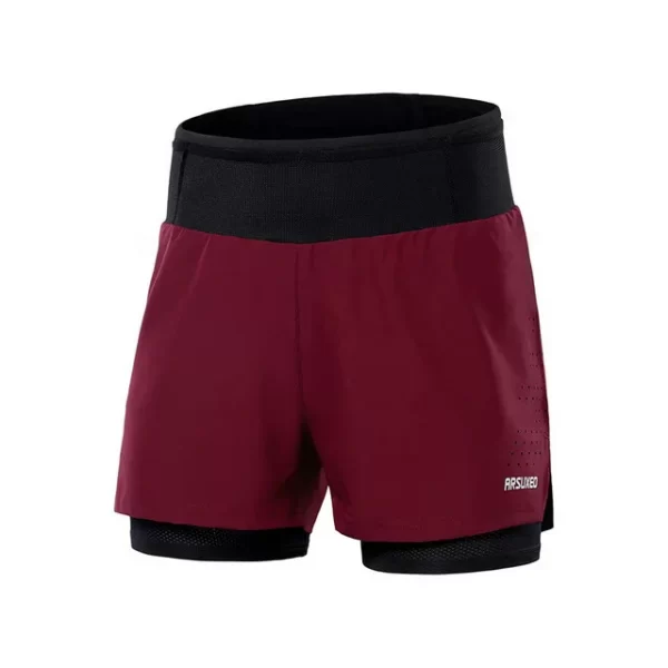 Shorts masculino, ARSUXEO-de corrida respirável de secagem rápida, esportes ao ar livre, calças curtas, treinamento de ginástica, fitness, exercício, 2 em 1 - Image 11