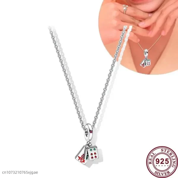 Colar da sorte de prata feminino, 925, Estrela Guardiã, Original, Requintado, Coelho Logotipo, Noivado, Jóias DIY, Luxo. - Image 16