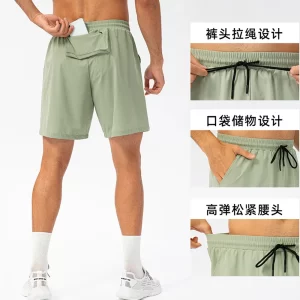 Shorts masculino, novo drawstring, casuais secagem rápida calções de esportes nadar surf beachwear, com bolso traseiro