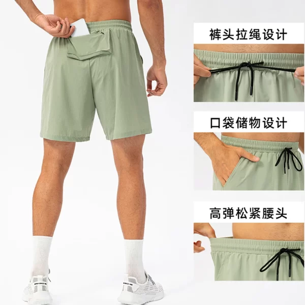 Shorts masculino, novo drawstring, casuais secagem rápida calções de esportes nadar surf beachwear, com bolso traseiro