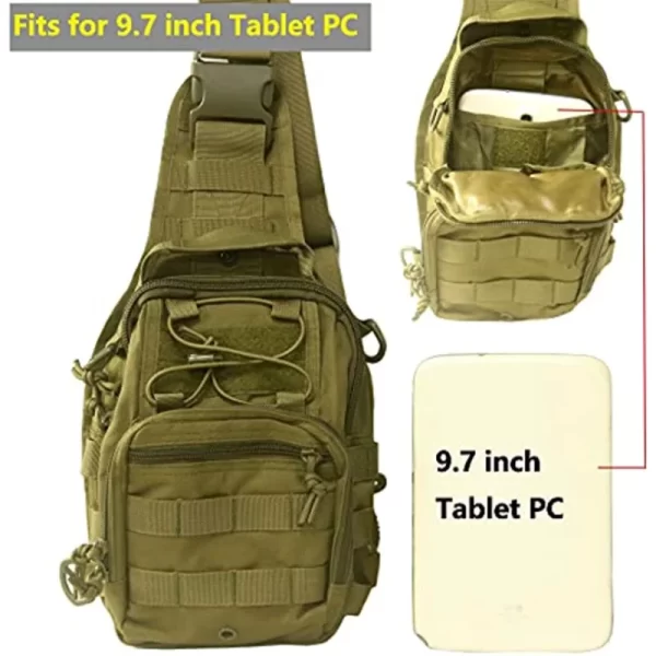 Mochila/bag militar YUNFANG Tactical, Esportes Ao Ar Livre Pequeno Sling, Peito Saco Adequado para Viajar, Caminhadas, Camping, Ciclismo, Pesca - Image 2