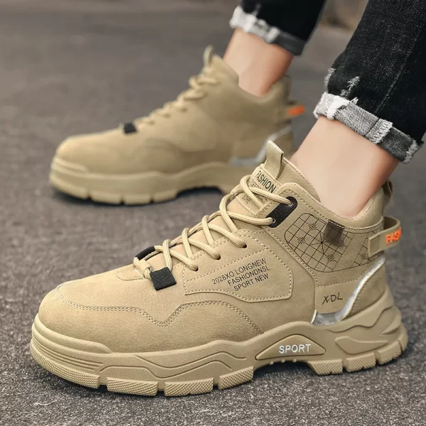 Tênis de couro masculino, CYYTL, Casual, De Caminhada, Designer De Moda De Plataforma,  Esportivos De Luxo, Botas De Tornozelo De Tênis De Trabalho Ao Ar Livre, Mocassins - Image 4