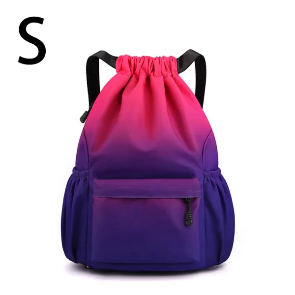 Mochila de Nylon impermeável com Bundle Bolso, Mochila Desportiva Portátil, Acampamento Ao Ar Livre, Lazer, Natação, Saco de Fitness - Image 7