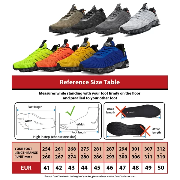 Tênis de corrida masculino, Baasploa, Leves, Malha, Esportes ao Ar Livre, Tênis, Profissional, Designer - Image 6