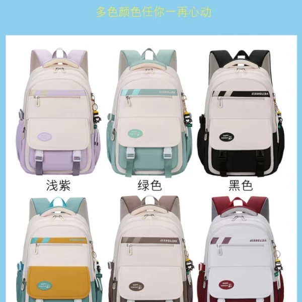 Mochila escolar alta para estudantes, mochila de grande capacidade, estilo universitário, moda, nova - Image 5