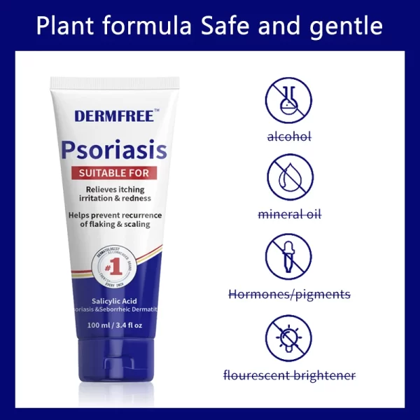 Creme Antibacteriano Psoríase, Pomada Eczema, Tratamento da Pele, Dermatite, Odor do Pé comichão, Erva-Medicina, Cuidados Psoríase, 100ml por g - Image 3