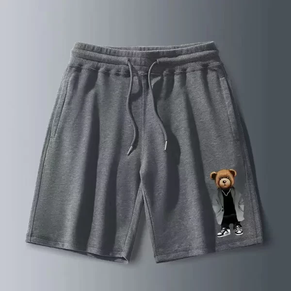 Shorts de urso de algodão unissex, confortável, respirável para praia, calças esportivas de rua, moda exterior, verão. - Image 5