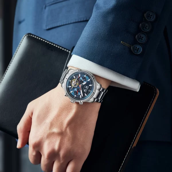 Relógio de pulso automático masculino, Oblvlo, de aço tourbillon, super luminosa relógios à prova d água CM-T - Image 4