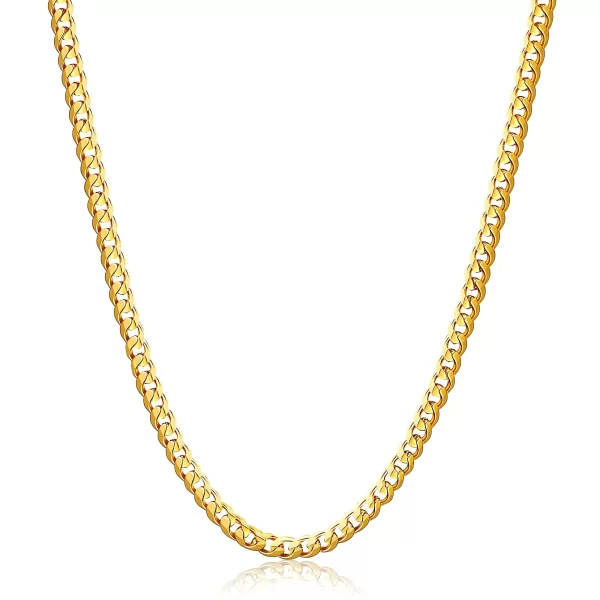 Colar de aço inoxidável unissex, Vonmoos, 14K Banhado A Ouro Jóias Pescoço Cadeia, Casal Colar Moda Estética. - Image 2
