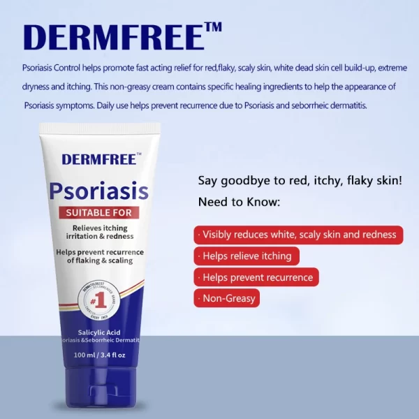 Creme Antibacteriano Psoríase, Pomada Eczema, Tratamento da Pele, Dermatite, Odor do Pé comichão, Erva-Medicina, Cuidados Psoríase, 100ml por g - Image 5