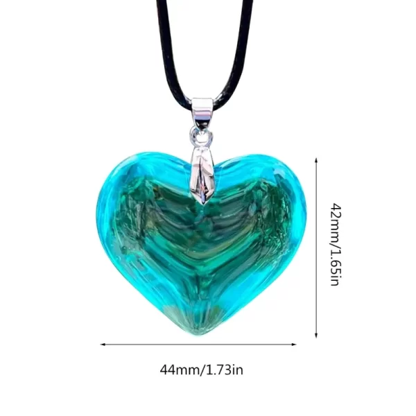 Colar de vidro, moda Jóias Coração, Charm Coração Pingente Colares Clavícula Cadeia para Namorada Casal Aniversário Presente - Image 21