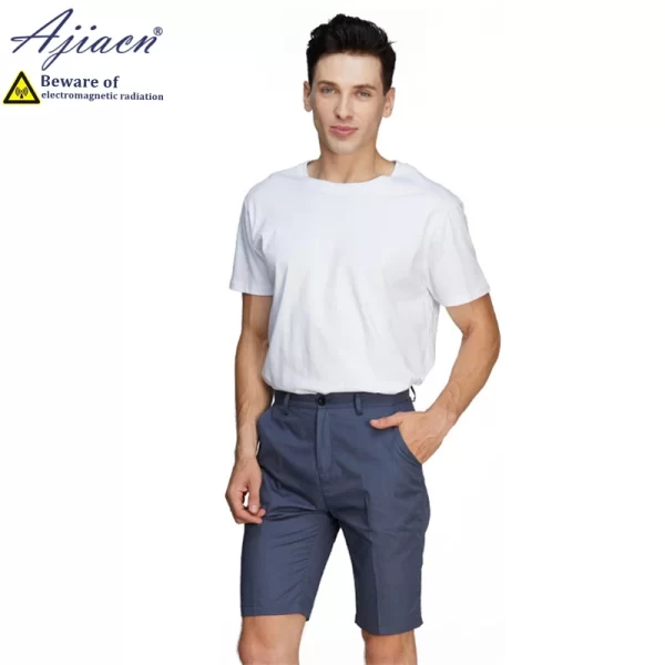 Bermuda masculina, Genuíno anti-radiação eletromagnética terno feito sob encomenda shorts veículos novos da energia, 5g comunicação blindagem terno. - Image 4