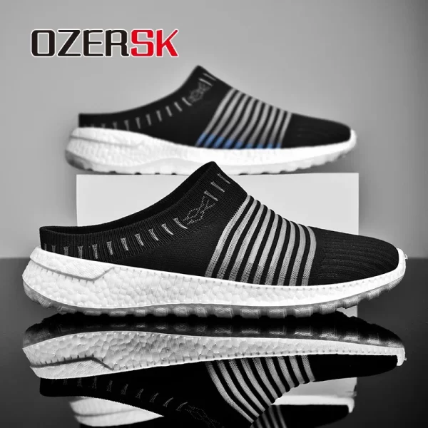 Chinelo de malha respirável unissex, OZERSK, Slides de Moda Verão, Sapatos de Praia Casuais Confortáveis, Alta Qualidade - Image 7