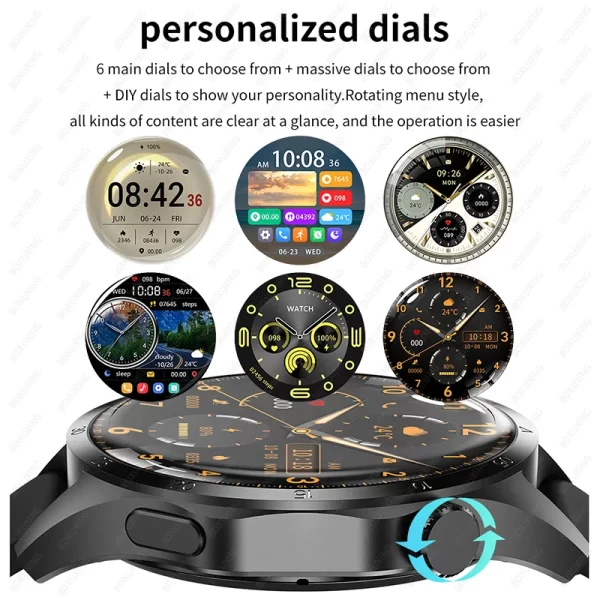 Relógio de pulso masculino, GT4 Pro Smartwatch, Rastreador GPS, Tela HD 360x360, Chamada Bluetooth, Frequência Cardíaca, NFC, Novo, Huawei, Xiaomi, 360 - Image 4