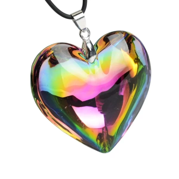 Colar de vidro, moda Jóias Coração, Charm Coração Pingente Colares Clavícula Cadeia para Namorada Casal Aniversário Presente - Image 16