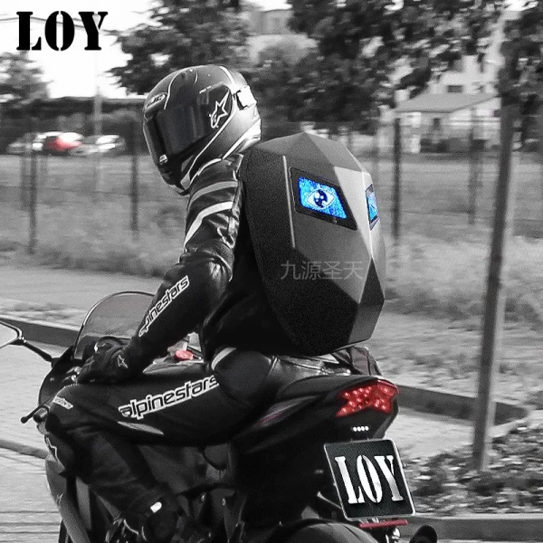 Mochila de viagem, Locomotiva led backpack display scree, de negócios portátil mochila homens ao ar livre da motocicleta ciclismo. - Image 2